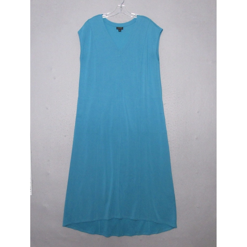 J Jill Wearever‎ Collection Dress Maxi Pockets Knit Travel Modest Comfort Hi Lo